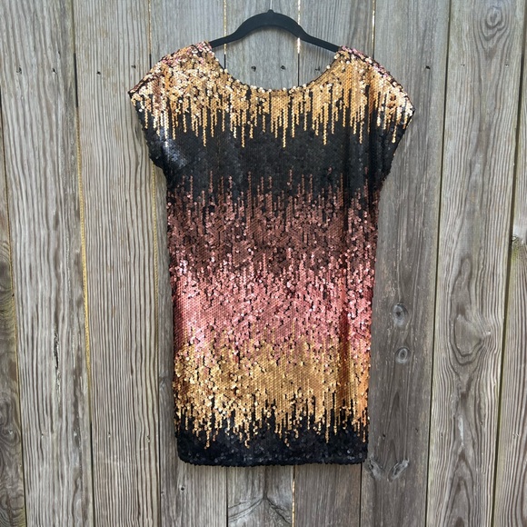 TOBI Backless Multi Sequin Shift Dress Women’s Small - Picture 3 of 11
